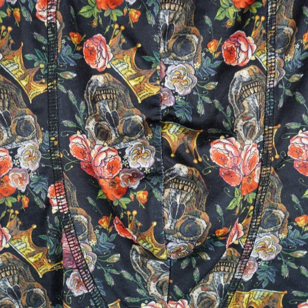 NWOT Ed Hardy Mens Boxer Briefs Skull Rose Crown Print Elastic Waistband Size XL